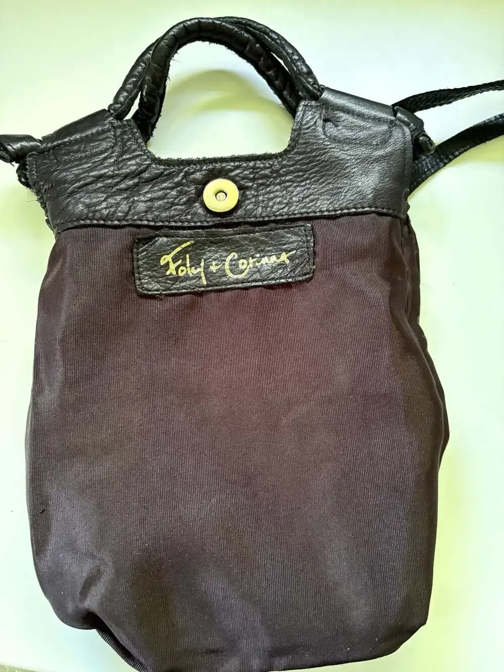 Foley + Corinna Disco City Black Leather Mini Crossbody Bag